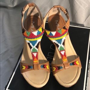 Mia beaded platform sandals
